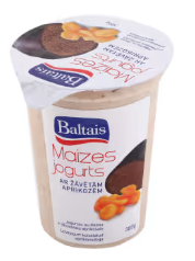 Baltais maizes jogurts ar žāvētām aprikozēm 380 g